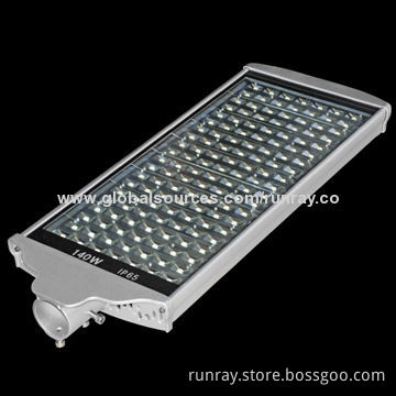 Aluminum IP65 140W LED Streetlight, 85-265V AC or 12-24V DC, EpiLEDs/Epistar/Bridgelux Chip, High PFNew